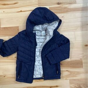Navy Blue Kids Hooded Jacket